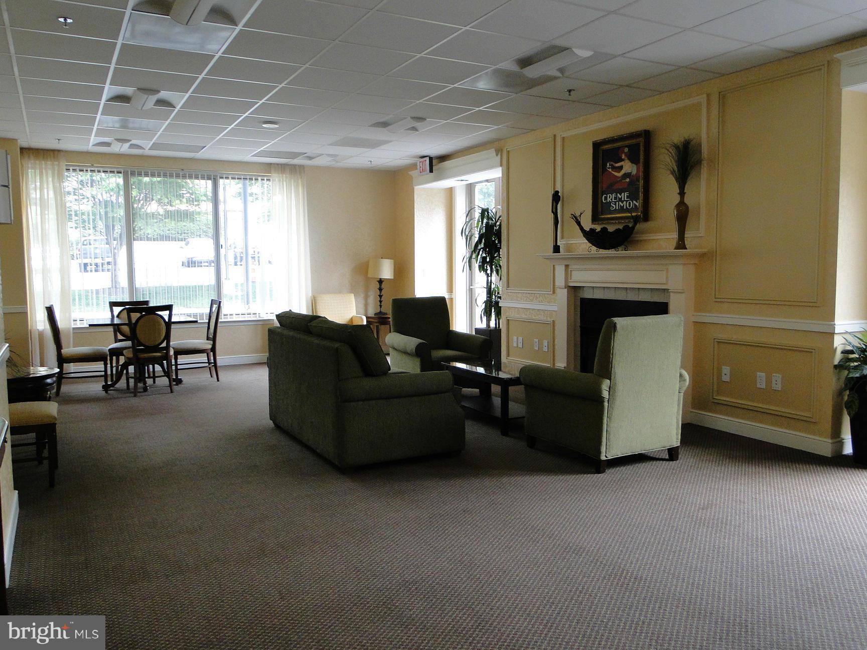 2726 Gallows Road, Unit 611 Vienna, VA 22180 - Photo 23 of 29 a living room with furniture and a fireplace