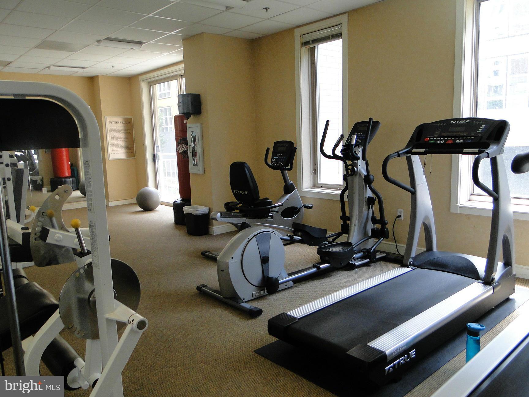 2726 Gallows Road, Unit 611 Vienna, VA 22180 - Photo 28 of 29 a room with gym equipment and windows