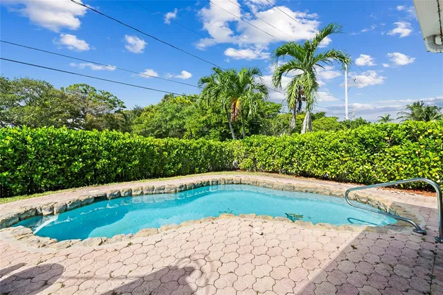 a view of a backyard