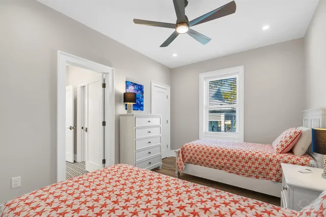 a view of a swimming pool with a lounge chair