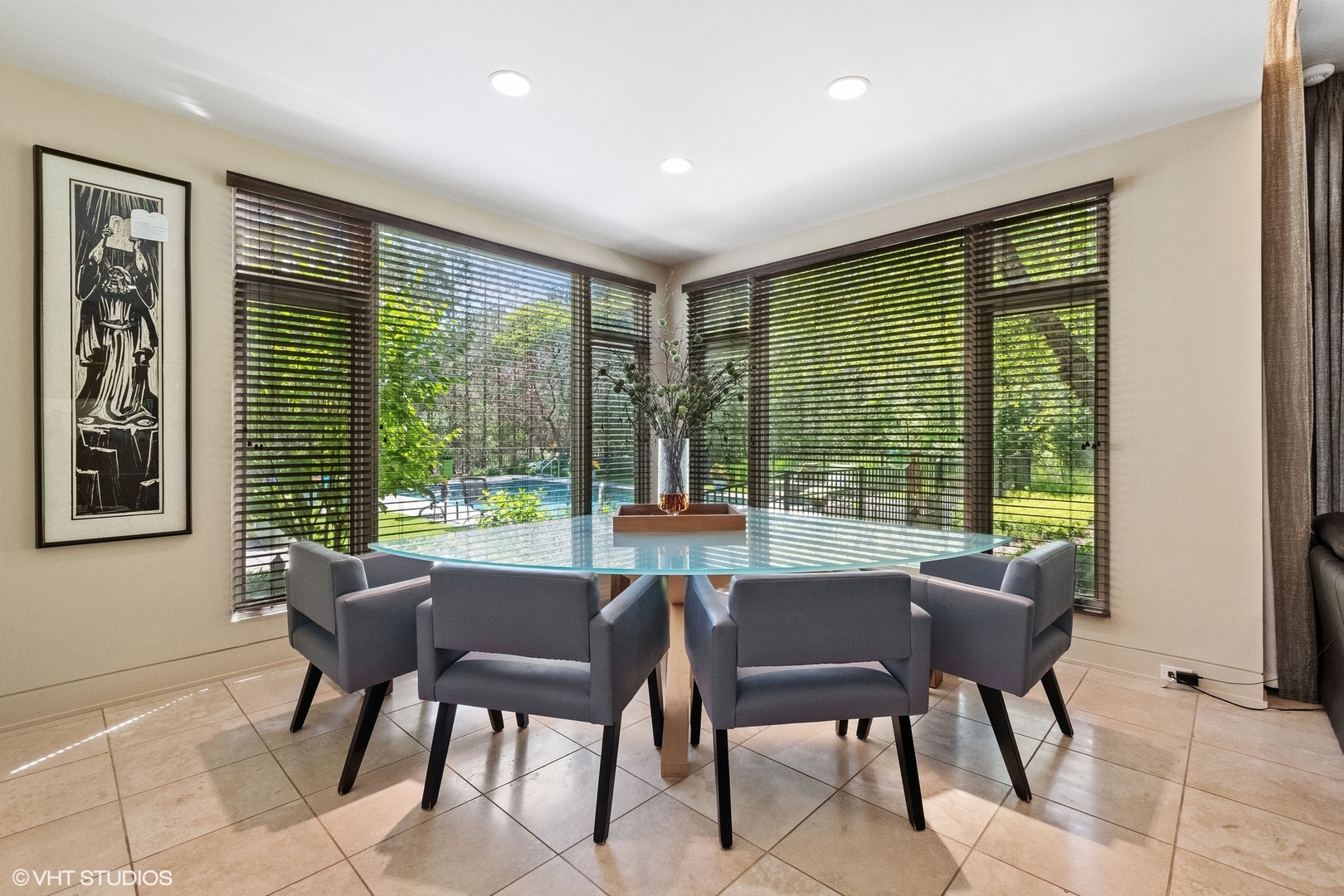 1632 Saunders Road Riverwoods, IL 60015 - Photo 15 of 38 a view of a dining room with furniture window and outside view