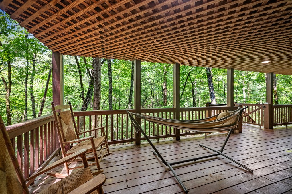 120 Tomahawk Blue Ridge Blue Ridge, GA 30513 - Photo 14 of 56 a view of a chairs on wooden deck