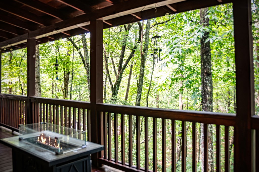 120 Tomahawk Blue Ridge Blue Ridge, GA 30513 - Photo 48 of 56 a view of a balcony with wooden floor