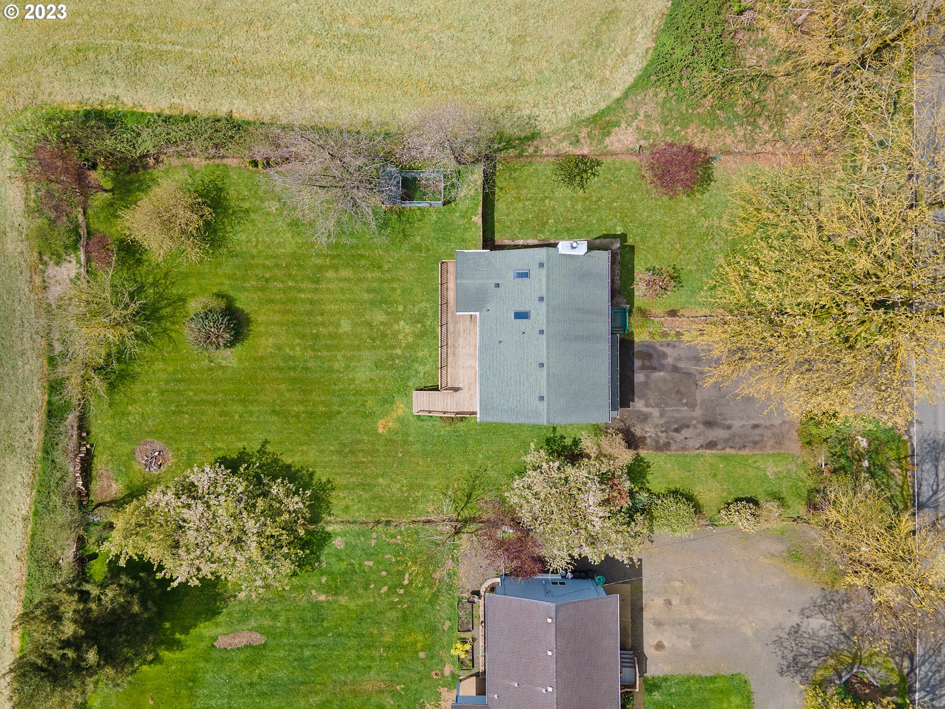 8025 Long Prairie Road Tillamook, OR 97141 - Photo 4 of 41 aerial view of a house with a yard