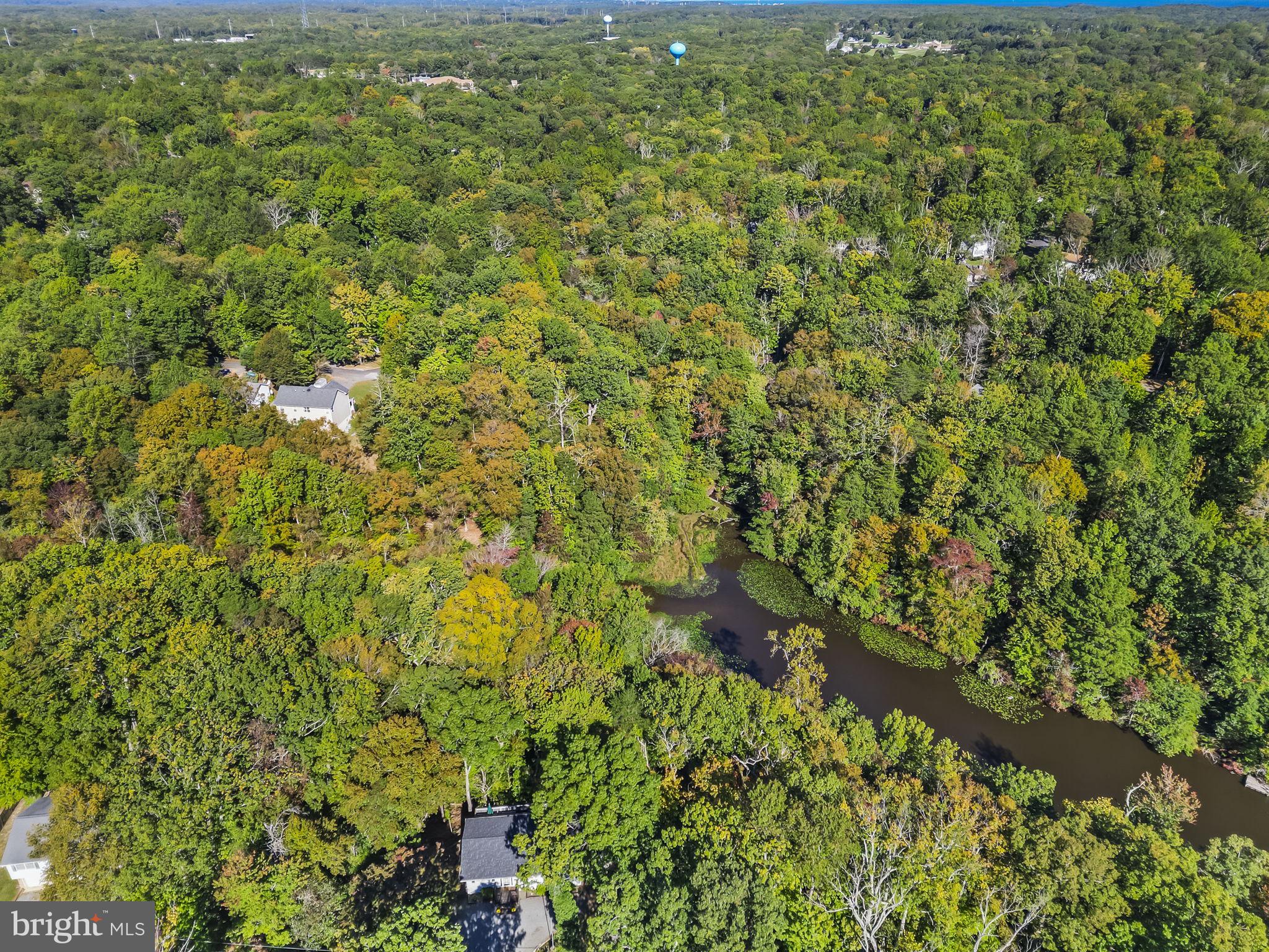 285 Red Cloud Road Lusby, MD 20657 - Photo 38 of 39 Birds Eye view of house and lake.