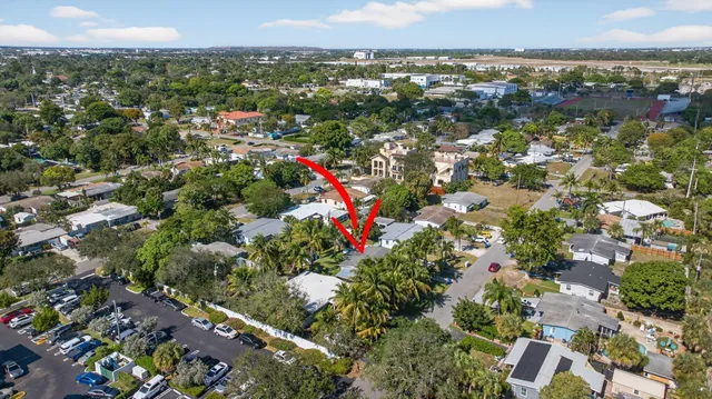 an aerial view of multiple house