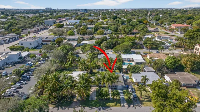 an aerial view of multiple house