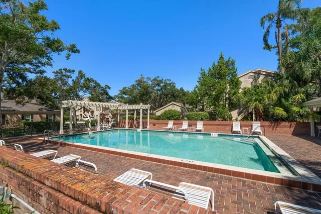 a view of a backyard with a garden