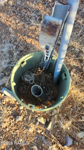a view of a wooden floor in a backyard