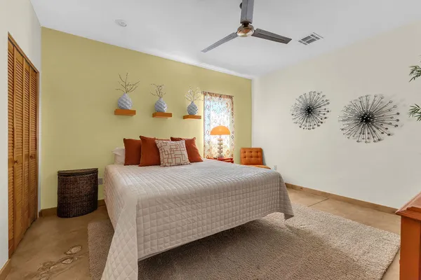 a building outdoor space with patio furniture