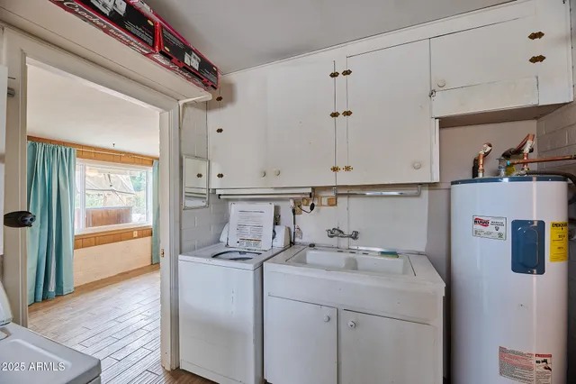 a room with storage and utility