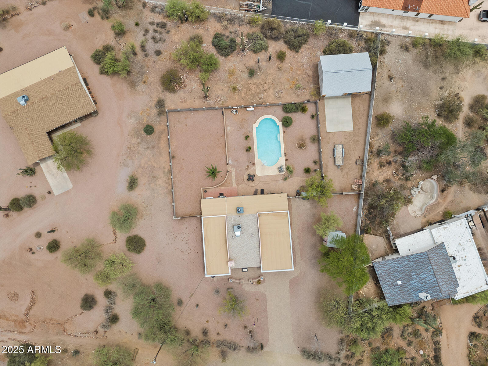 75 North Val Vista Road Apache Junction, AZ 85119 - Photo 6 of 39 an aerial view of a house with a garden