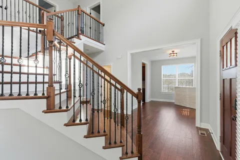 a workspace with furniture and window