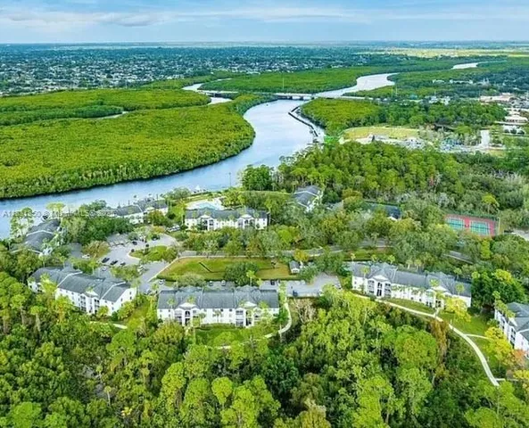 a view of a swimming pool with a is park