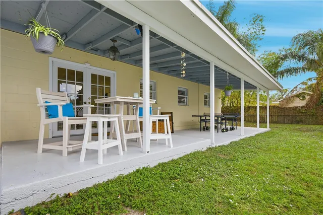 a house view with a garden space