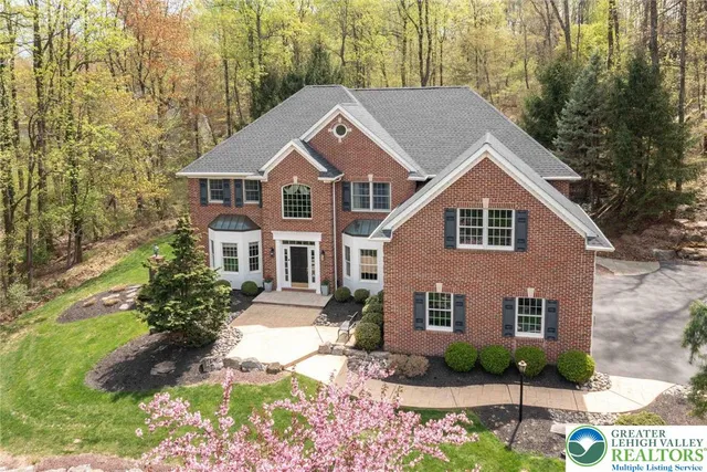 a aerial view of a house