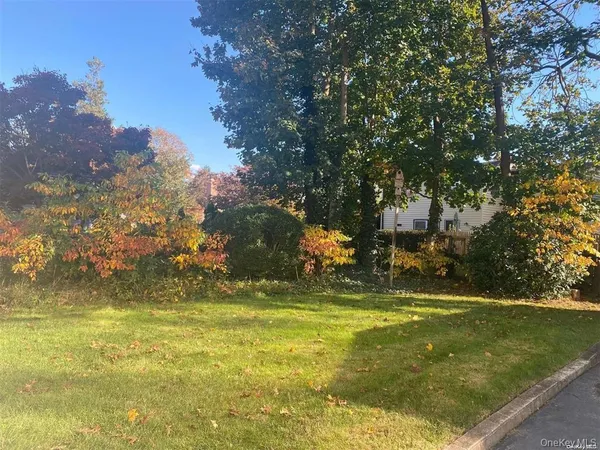 a view of a yard with a tree