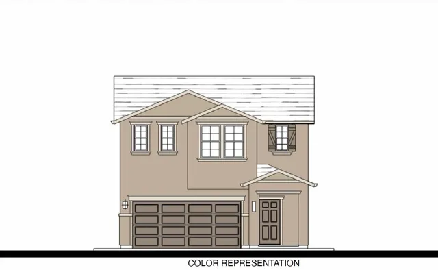 a living room with a chair and a clock