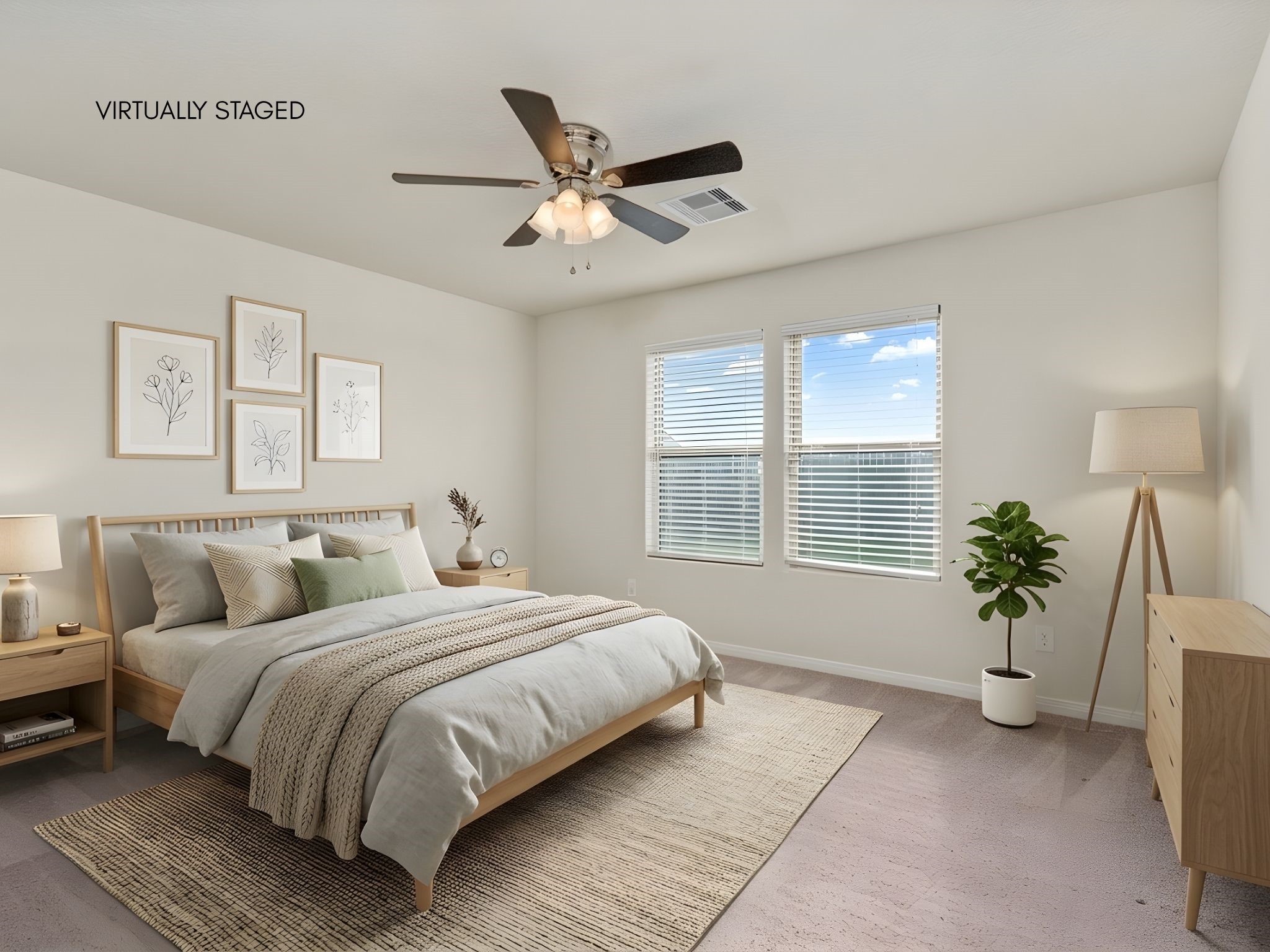 1323 Pease River Lane Rosenberg, TX 77471 - Photo 15 of 31 a bedroom with a large bed and a large window