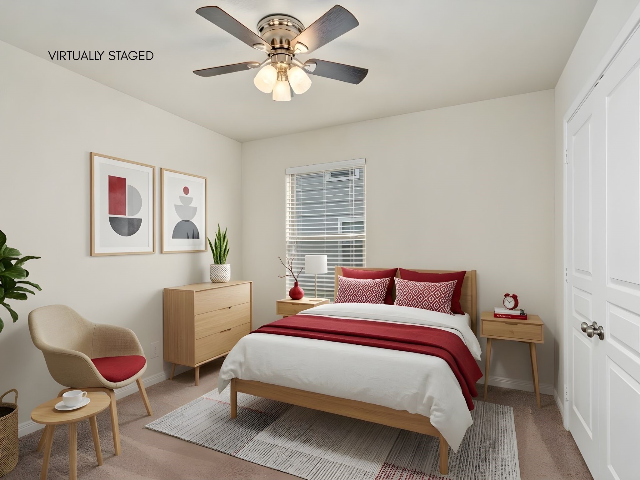 1323 Pease River Lane Rosenberg, TX 77471 - Photo 21 of 31 a bedroom with a bed and a chandelier