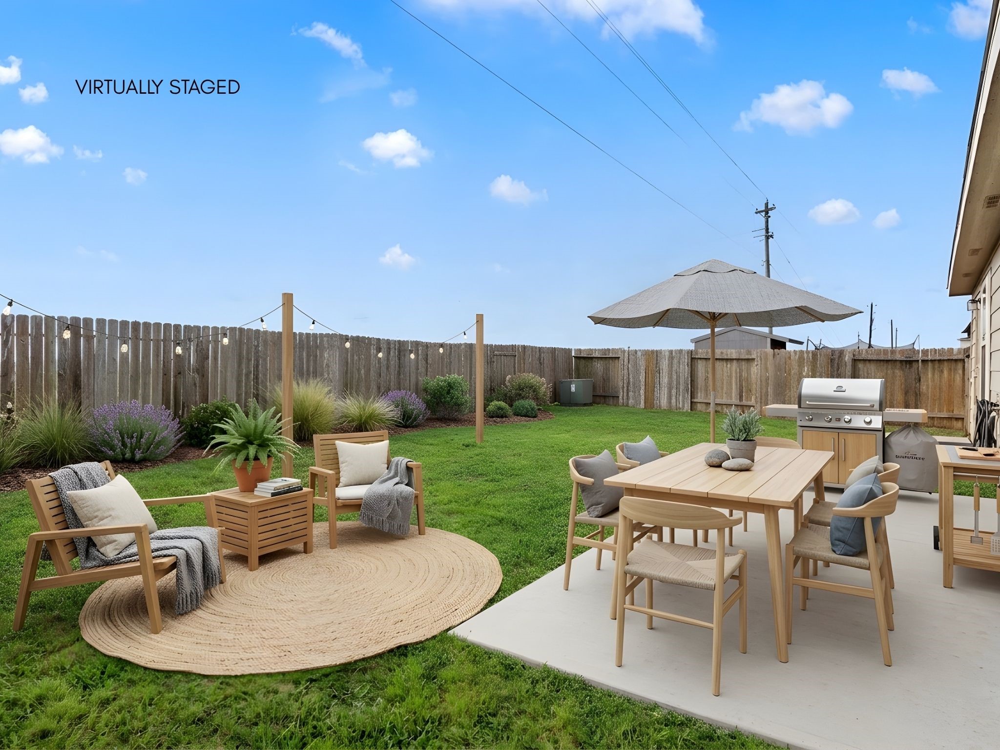 1323 Pease River Lane Rosenberg, TX 77471 - Photo 28 of 31 a view of a house with backyard sitting area and a garden