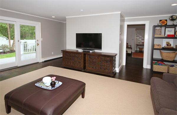 23 Pine Plain Road Wellesley, MA 02481 - Photo 11 of 26 a living room with furniture and a flat screen tv
