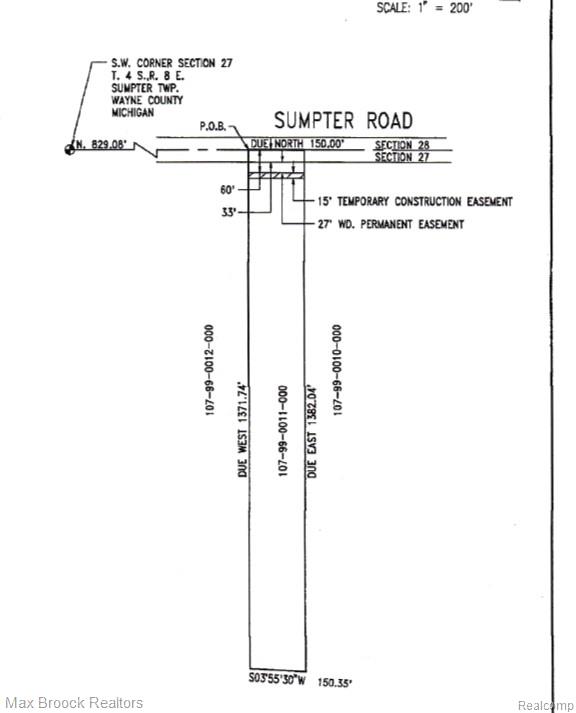 27241 Sumpter Road Belleville, MI 48111 - Photo 5 of 33 survey.jpg