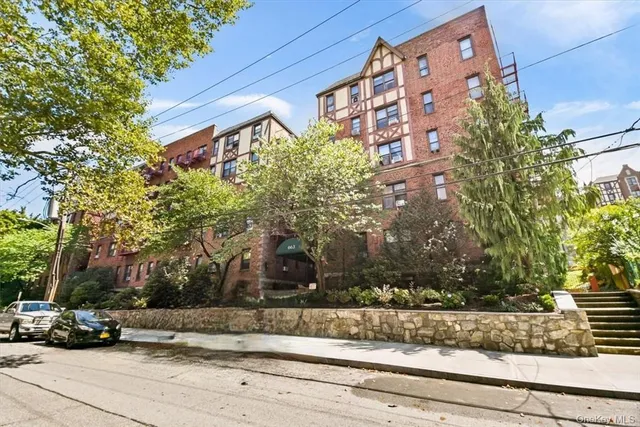 a front view of a building