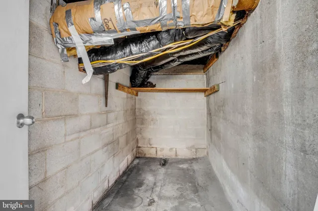 a view of storage and utility room