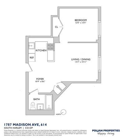 $380,000 | 1787 Madison Avenue, Unit 614 | Harlem