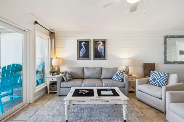 a living room with furniture and a couch