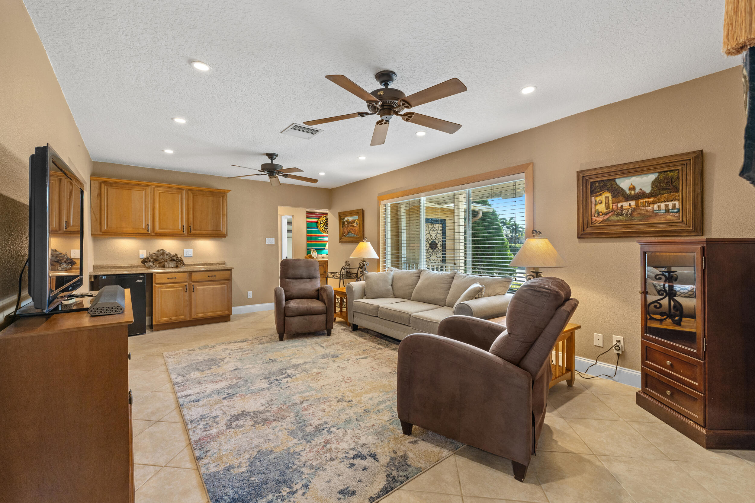 5051 Van Buren Road Delray Beach, FL 33484 - Photo 10 of 55 Living Room With Dry Bar & Natural Light
