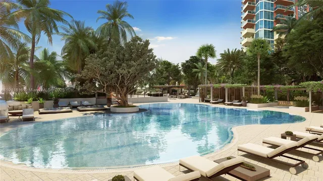 a view of a swimming pool with chairs