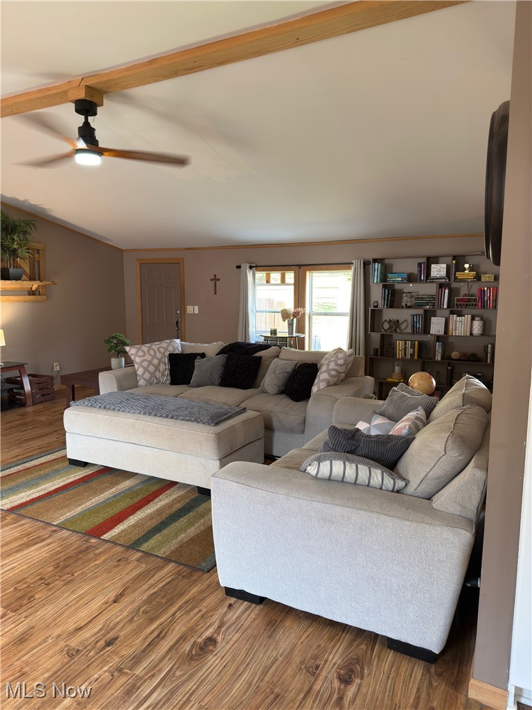 3868 Cook Road Rootstown, OH 44272 - Photo 6 of 44 Family Room featuring wood finished floors and ceiling fan
