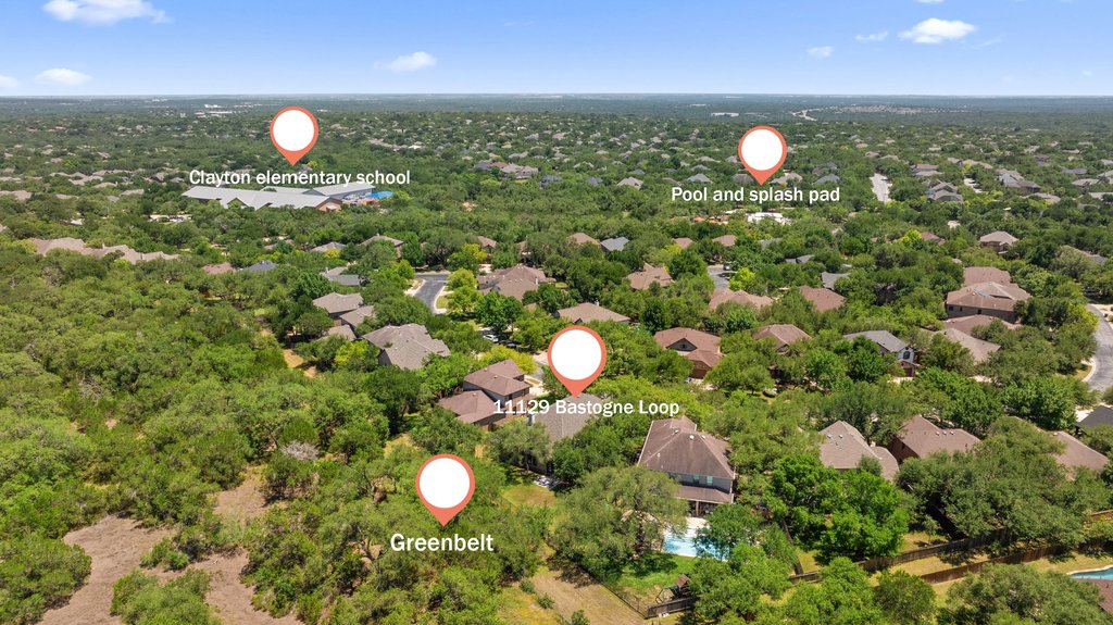 11129 Bastogne Loop Austin, TX 78739 - Photo 31 of 40 Located about a block from top-rated Clayton Elementary, the Circle C Community Center, resort-style pool, splash pad, playground, and neighborhood amenities, the location is exceptional.