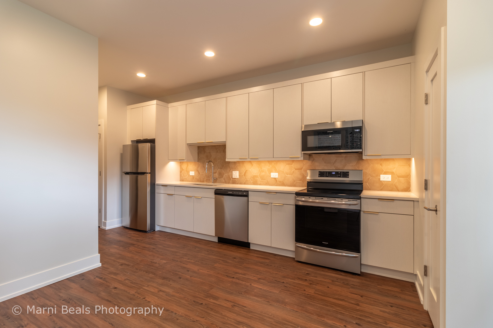 12 West 44th Street Chicago, IL 60632 - Photo 21 of 29 a kitchen with stainless steel appliances a stove a sink and a refrigerator