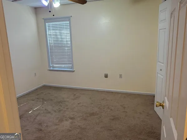 an empty room with a window