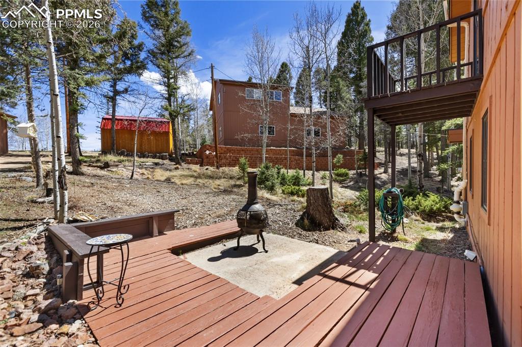 351 Porphry Road Florissant, CO 80816 - Photo 36 of 43 Front porch with fire pit