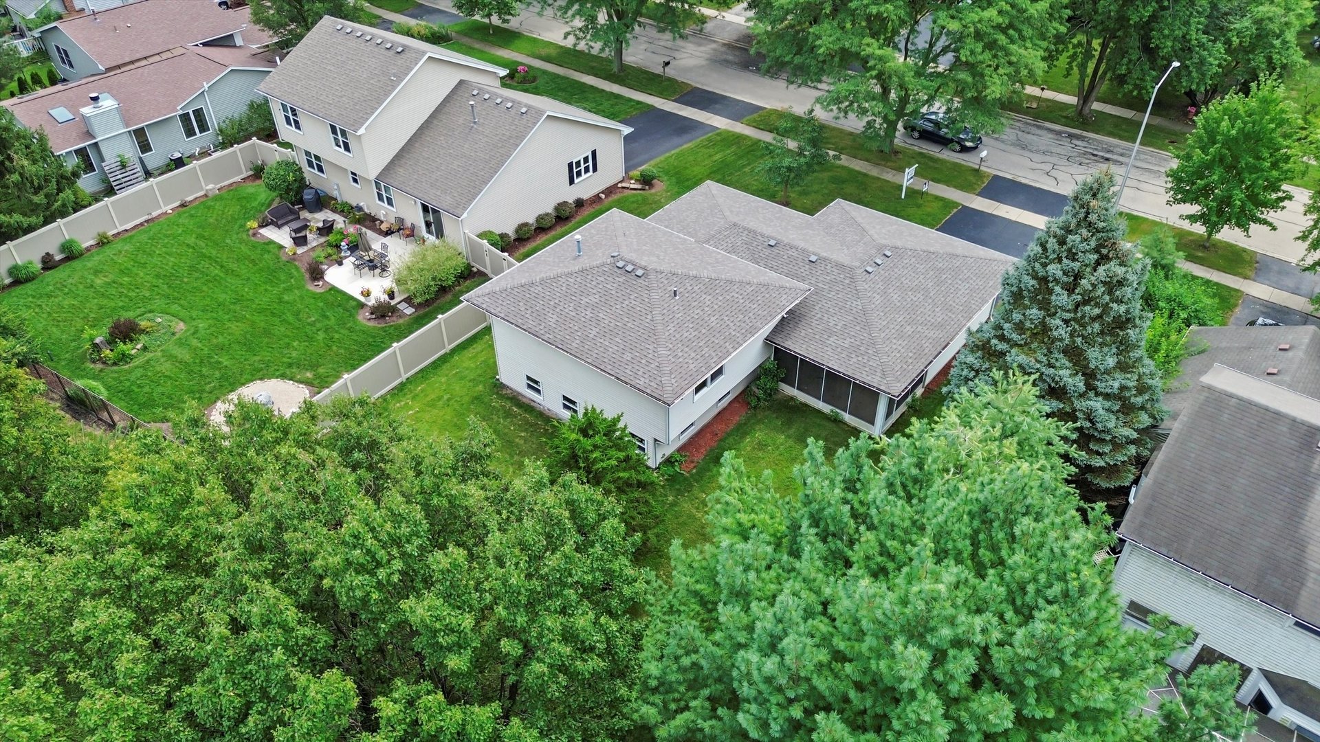 1668 Hidden Valley Drive Bolingbrook, IL 60490 - Photo 42 of 43 an aerial view of a house with garden space and street view