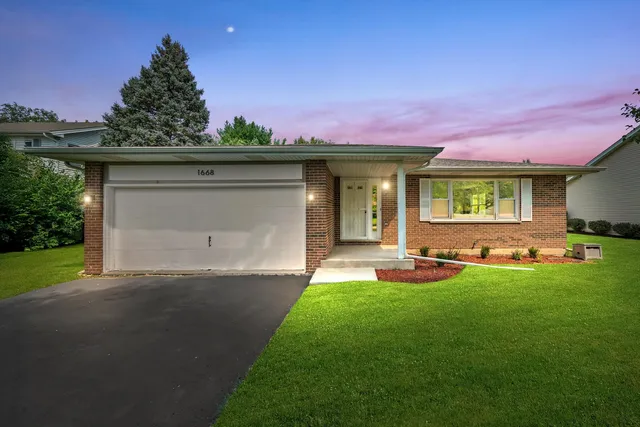 a view of a backyard with a garden and plants