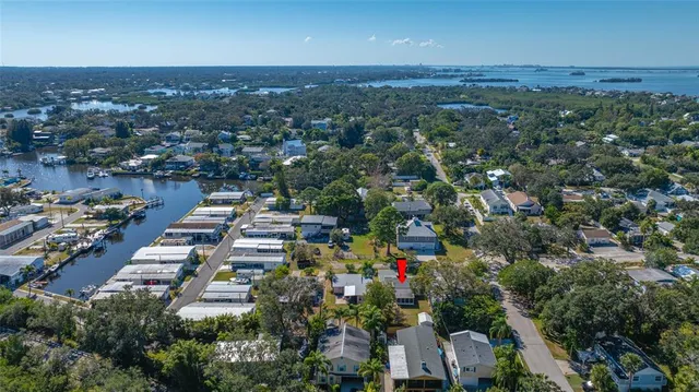 an aerial view of multiple house