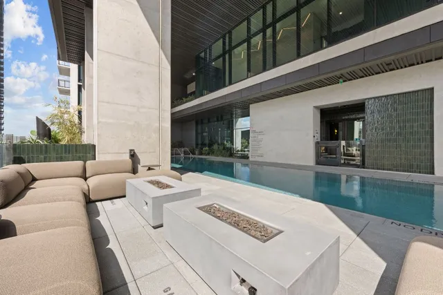 a outdoor space with furniture