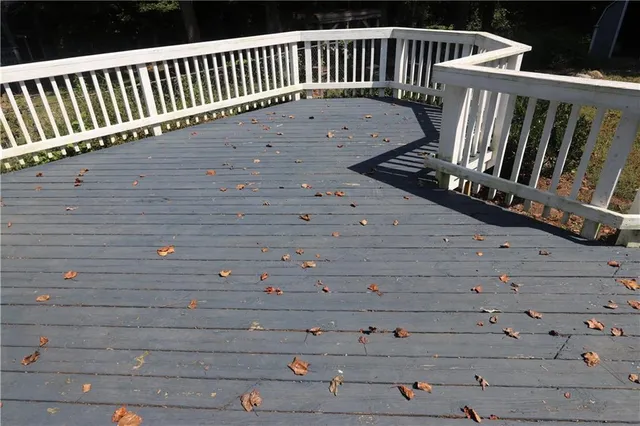 a view of deck with wooden floor