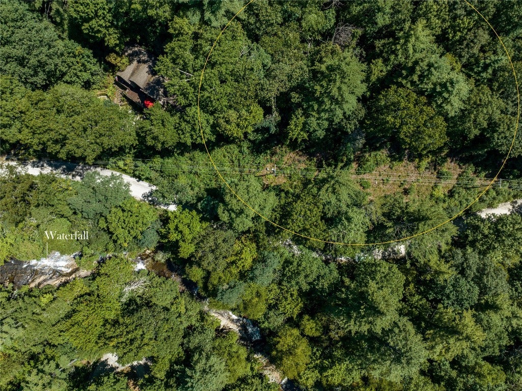 0 Walking Stick Road Highlands, NC 28741 - Photo 4 of 12 Drone picture of the waaterfall