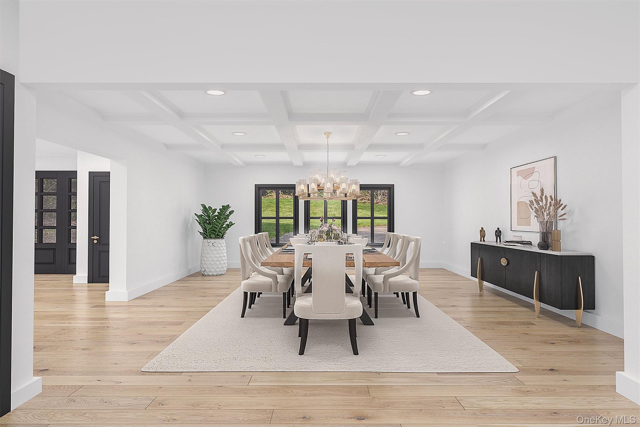 1247 Stony Brook Road Lake Grove, NY 11755 - Photo 4 of 8 a living room with furniture a large window and wooden floor