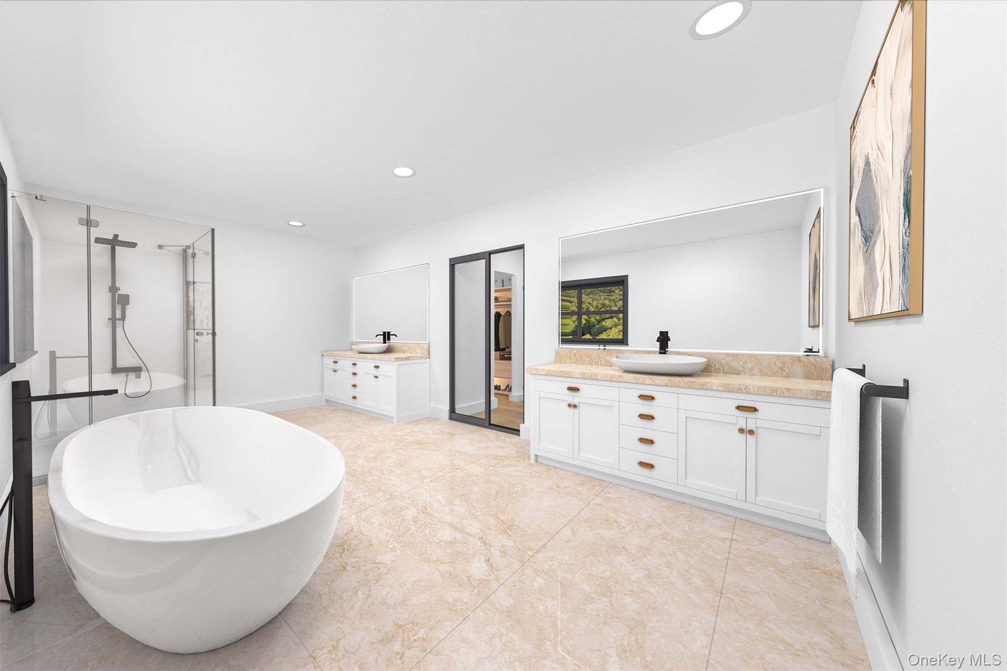 1247 Stony Brook Road Lake Grove, NY 11755 - Photo 6 of 8 a large white tub with mirror