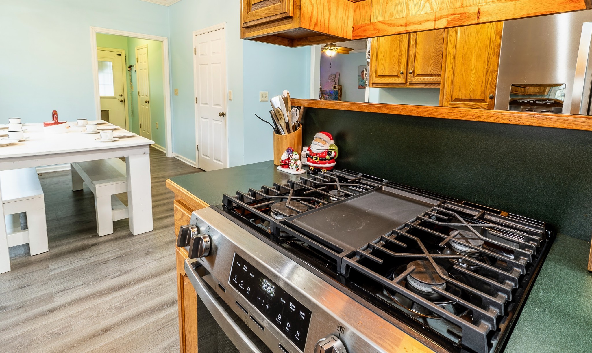 1910 Cedar Creek Road Vanleer, TN 37181 - Photo 15 of 44 a stove top oven sitting inside of a kitchen