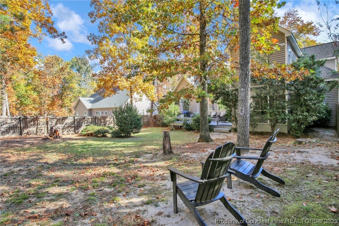 1145 Burning Tree Road Pinehurst, NC 28374 - Photo 40 of 45 a view of a backyard with sitting area