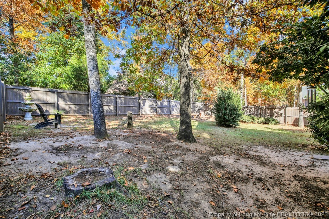 1145 Burning Tree Road Pinehurst, NC 28374 - Photo 41 of 45 a backyard of a house with lots of green space