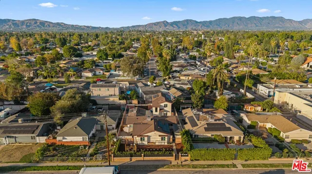 an aerial view of multiple house